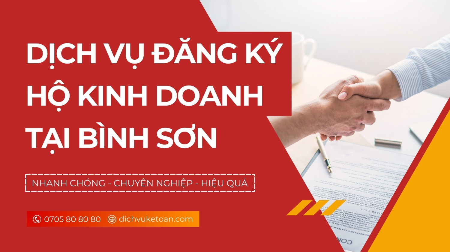 đăng ký hộ kinh doanh Sơn Hà Đăng ký hộ kinh doanh cá thể tại Bình Sơn