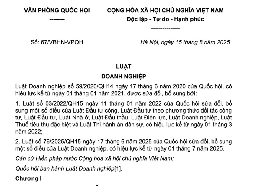 thành lập công ty Luật doanh nghiệp 2025